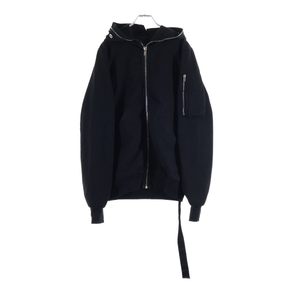 DRKSHDW(ダークシャドウ) 24SS GIMP FLIGHT BOMBER ギンプ フライトジャケット ジップアップパーカー ブラック DU01D1772‐CB