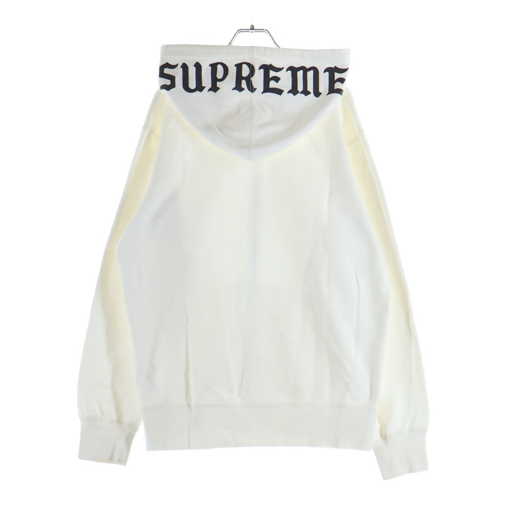 SUPREME(シュプリーム) フードロゴ ジップアップ コットン パーカー ホワイト