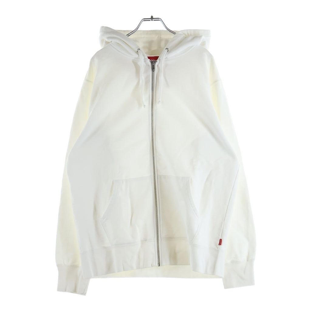 SUPREME(シュプリーム) フードロゴ ジップアップ コットン パーカー ホワイト