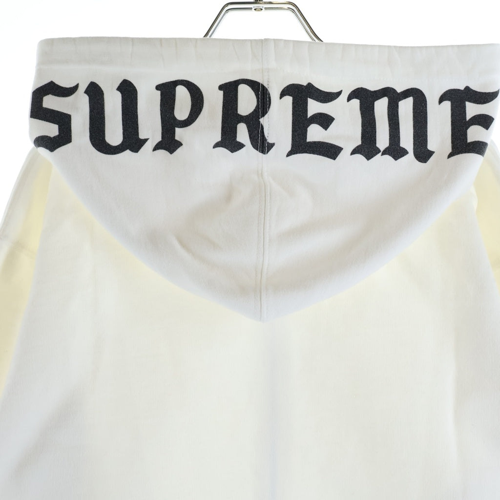 SUPREME(シュプリーム) フードロゴ ジップアップ コットン パーカー ホワイト