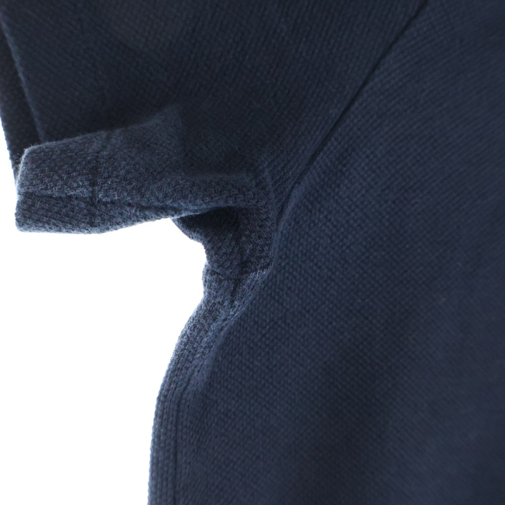 THOM BROWNE(トムブラウン) コットンピケ トリコロール 半袖 ポロシャツ ネイビー MJP042A-00050415