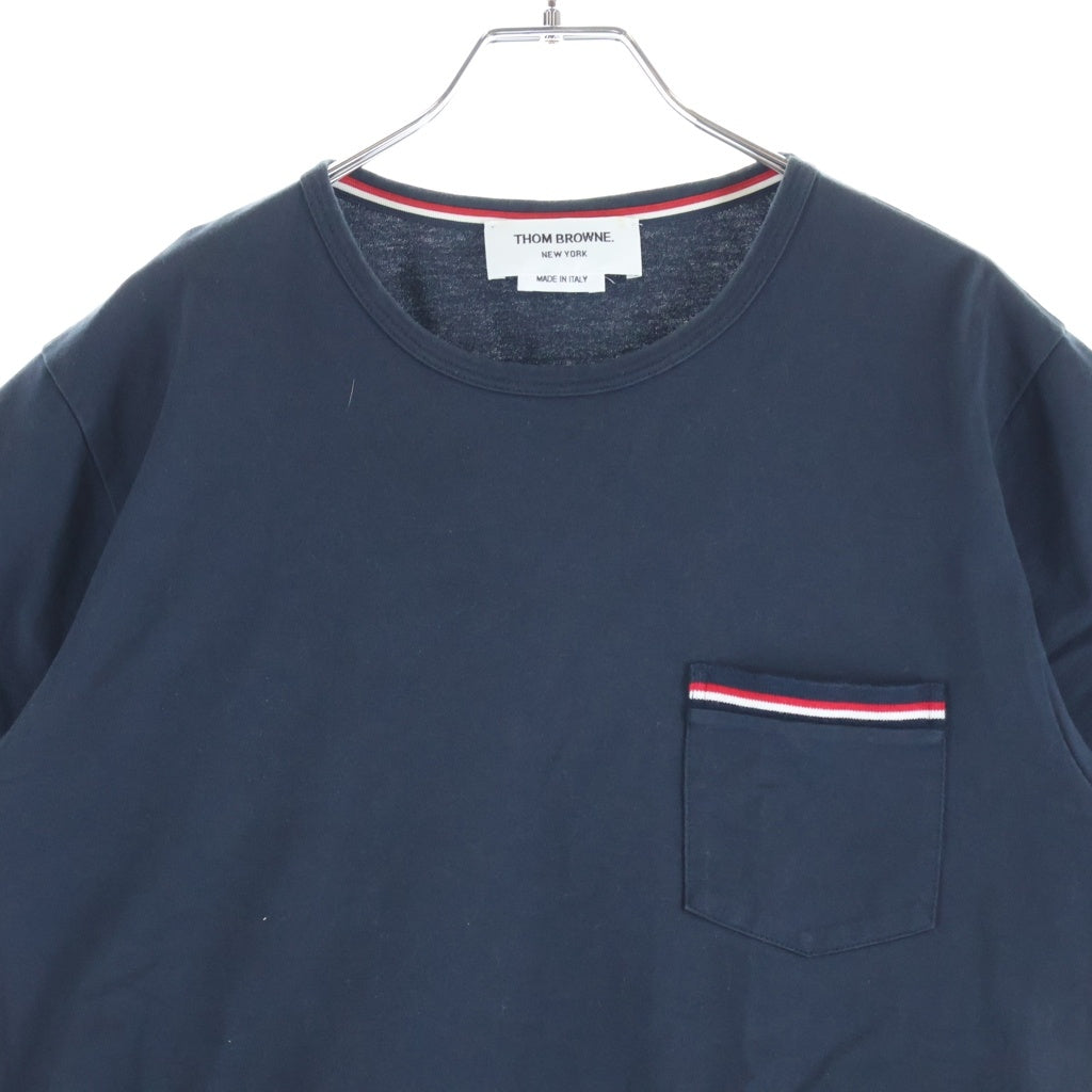 THOM BROWNE(トムブラウン) ジャージー ポケット Tシャツ ネイビー MJS010A-01454-415