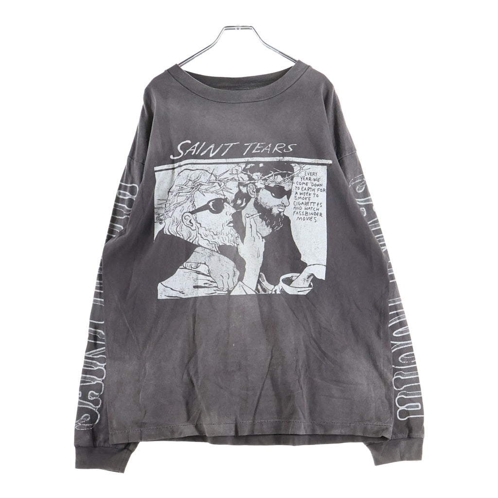 SAINT MICHAEL(セントマイケル) 21AW L/S TEE_SONICYOUTH ソニックユース フォトプリント クルーネック長袖Tシャツ ロングスリーブTシャツ グレー SM-A21-0000-023