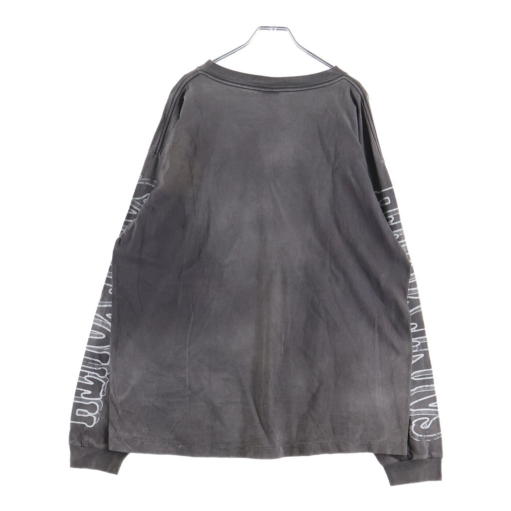 SAINT MICHAEL(セントマイケル) 21AW L/S TEE_SONICYOUTH ソニックユース フォトプリント クルーネック長袖Tシャツ ロングスリーブTシャツ グレー SM-A21-0000-023