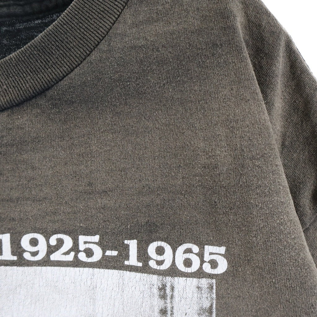 VINTAGE(ヴィンテージ) 90s MALCOLM X マルコムX 両面プリント クルーネック半袖Tシャツ ショートスリーブカットソー グレー