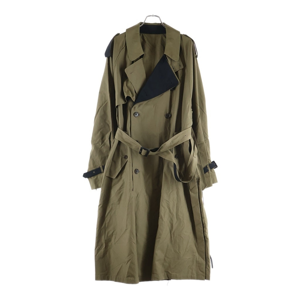 Stein(シュタイン) 23SS OVERSIZED CONTRAST TRENCH COAT オーバーサイズド コントラスト トレンチコート カーキ st485