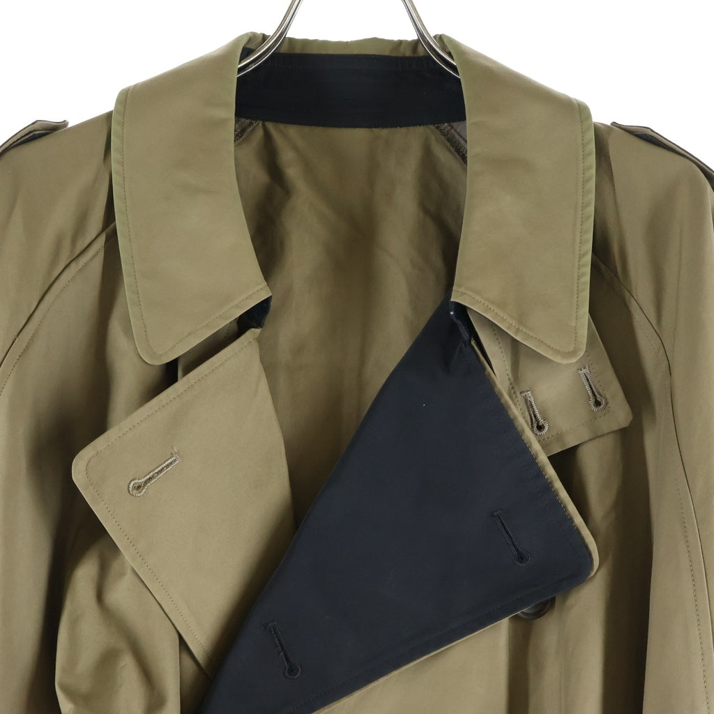 Stein(シュタイン) 23SS OVERSIZED CONTRAST TRENCH COAT オーバーサイズド コントラスト トレンチコート カーキ st485