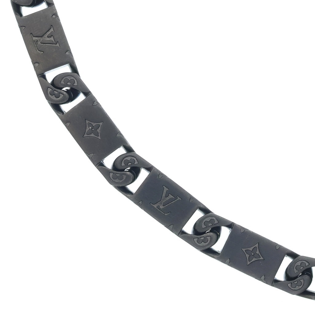 LOUIS VUITTON(ルイヴィトン) モノグラム タイドアップ ネックレス ブラックメタル M01782