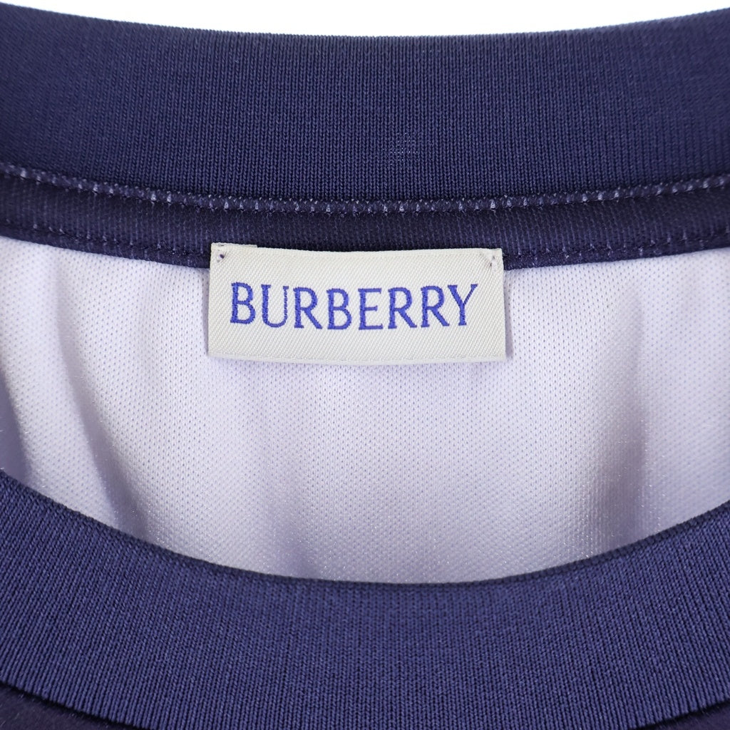 BURBERRY(バーバリー) ローズ総柄 クルーネック 長袖Tシャツ パープル 8077332/73E