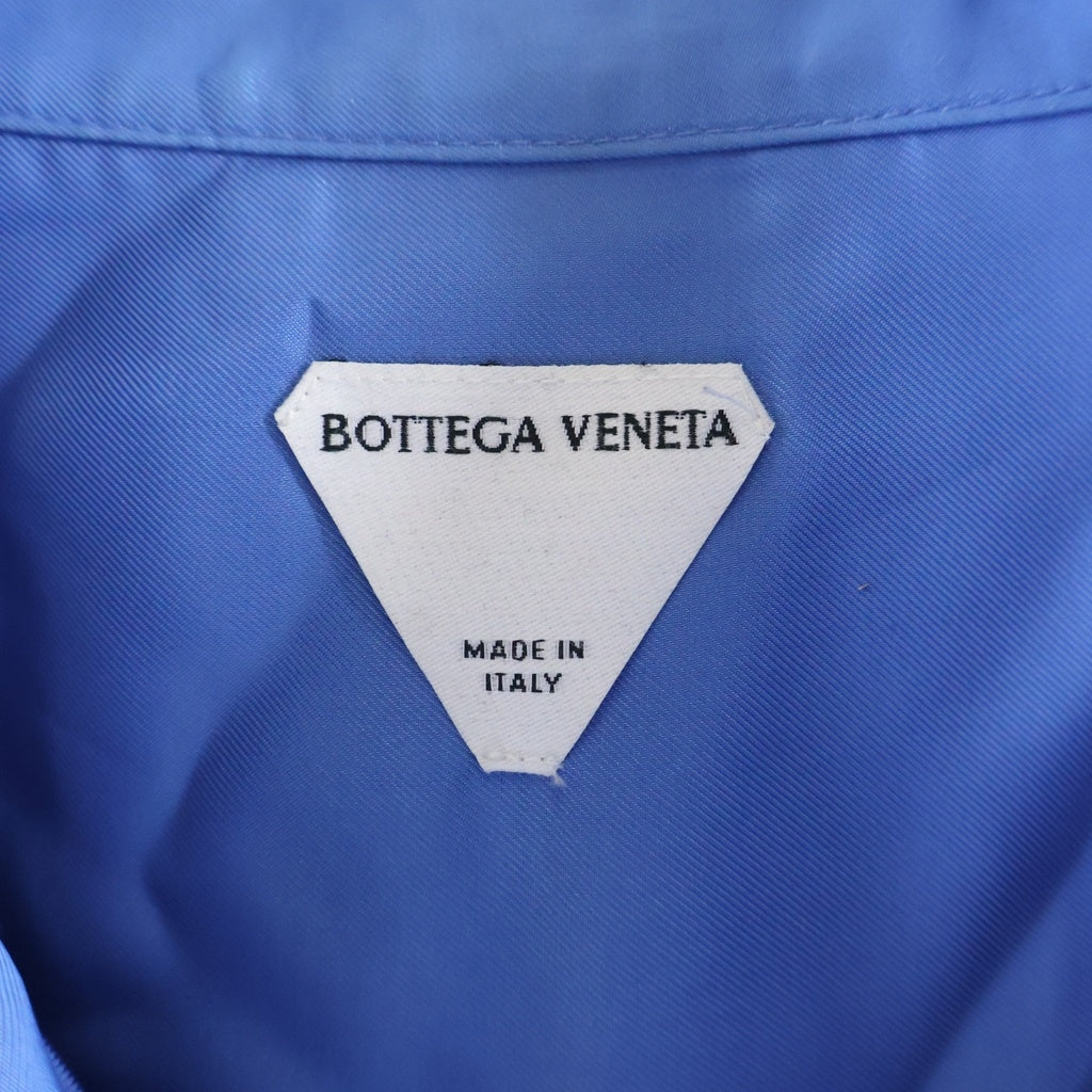 BOTTEGA VENETA(ボッテガヴェネタ) ダブルレイヤード コットン 半袖シャツ ブラック/ブルー 750014 V3E40