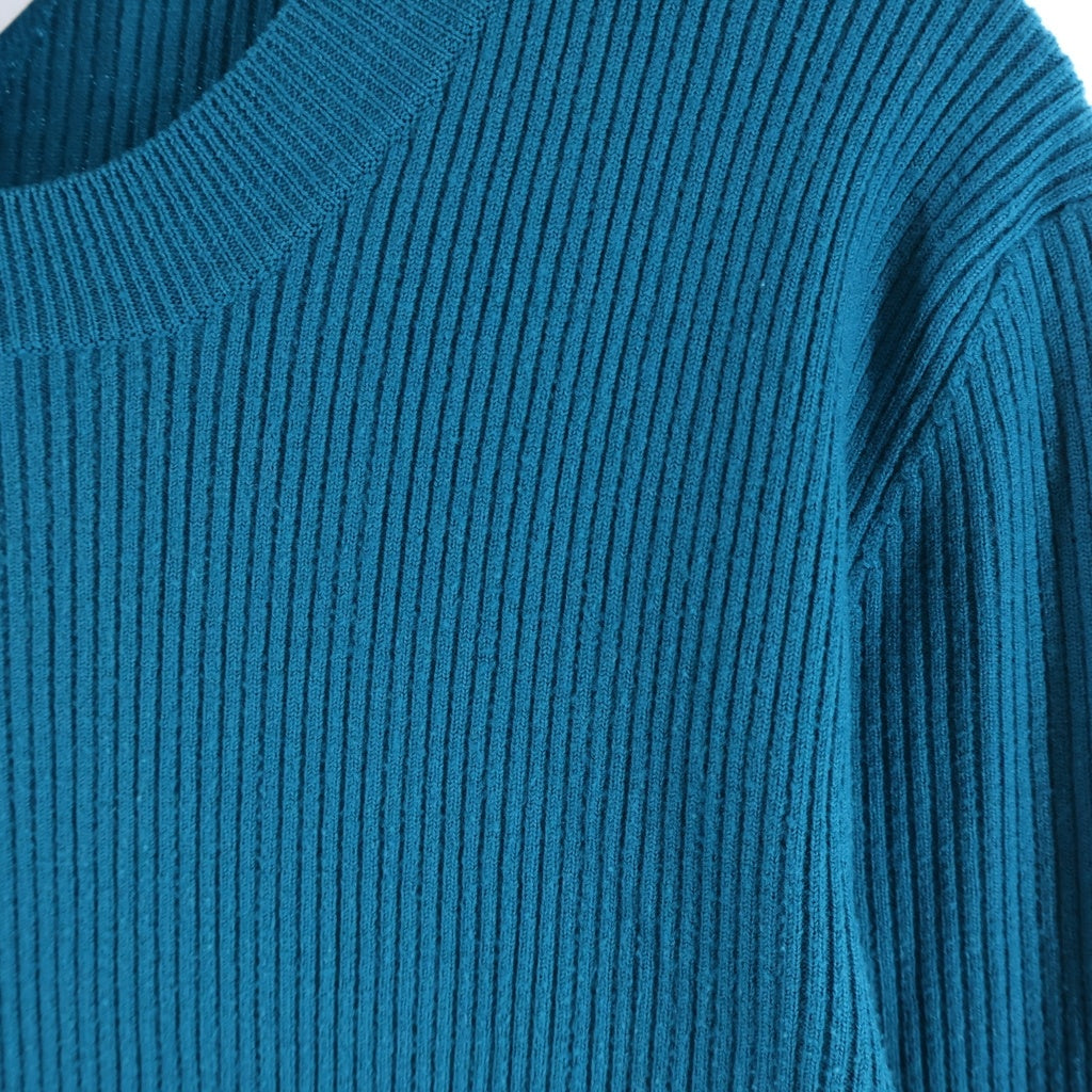 BOTTEGA VENETA(ボッテガヴェネタ) ウール クルーネック 長袖ニット セーター ターコイズブルー 682116 V1FV0