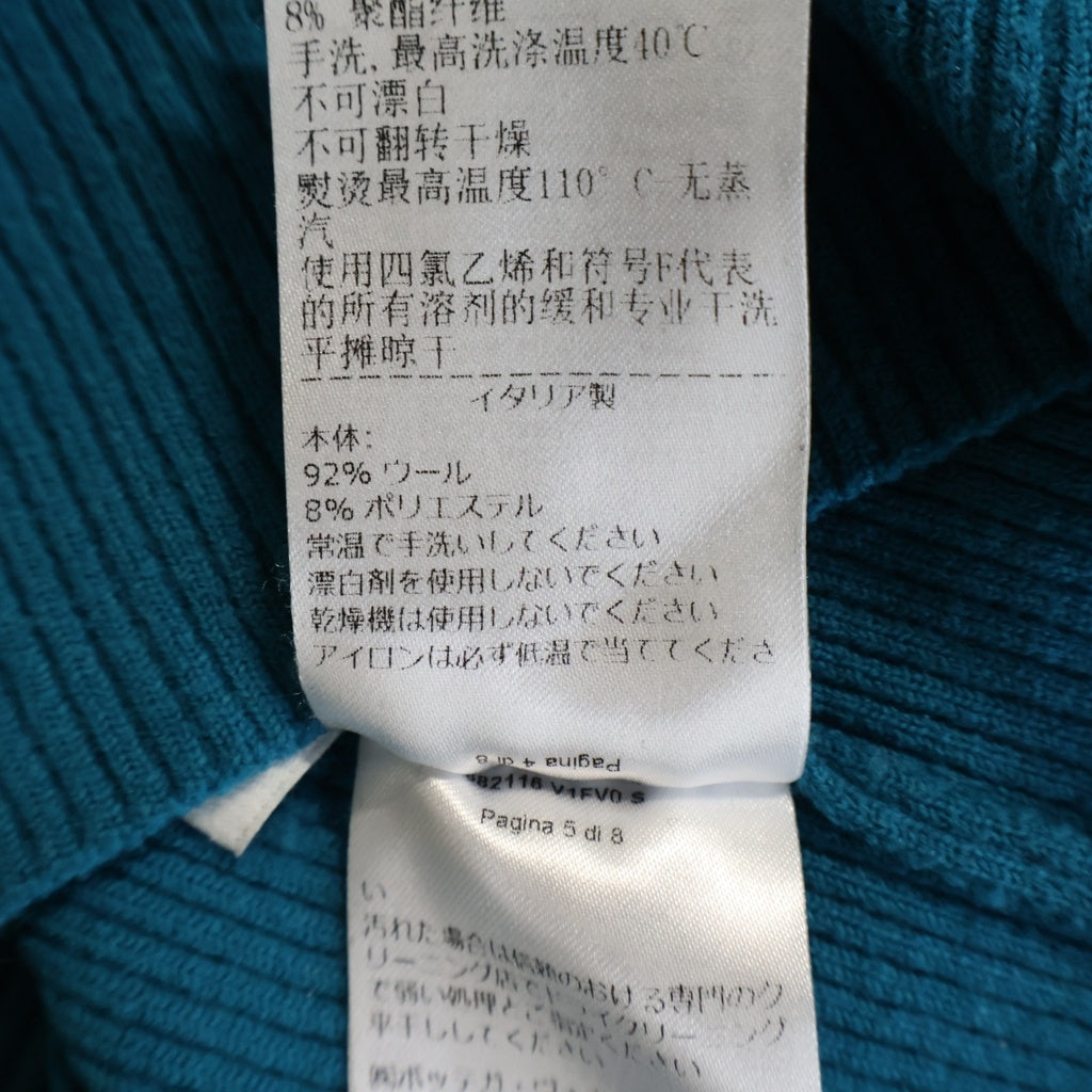 BOTTEGA VENETA(ボッテガヴェネタ) ウール クルーネック 長袖ニット セーター ターコイズブルー 682116 V1FV0
