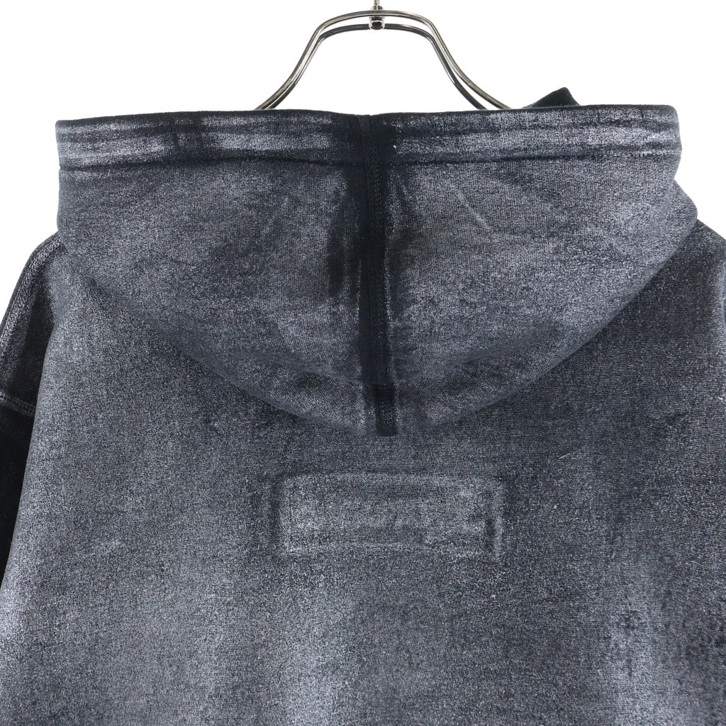SUPREME(シュプリーム) 24SS ×MM6 Maison Margiela Foil Box Logo Hooded Sweatshirt エムエムシックスメゾンマルジェラ ボックスロゴ プルオーバーパーカー フーディー ブラック/シルバー