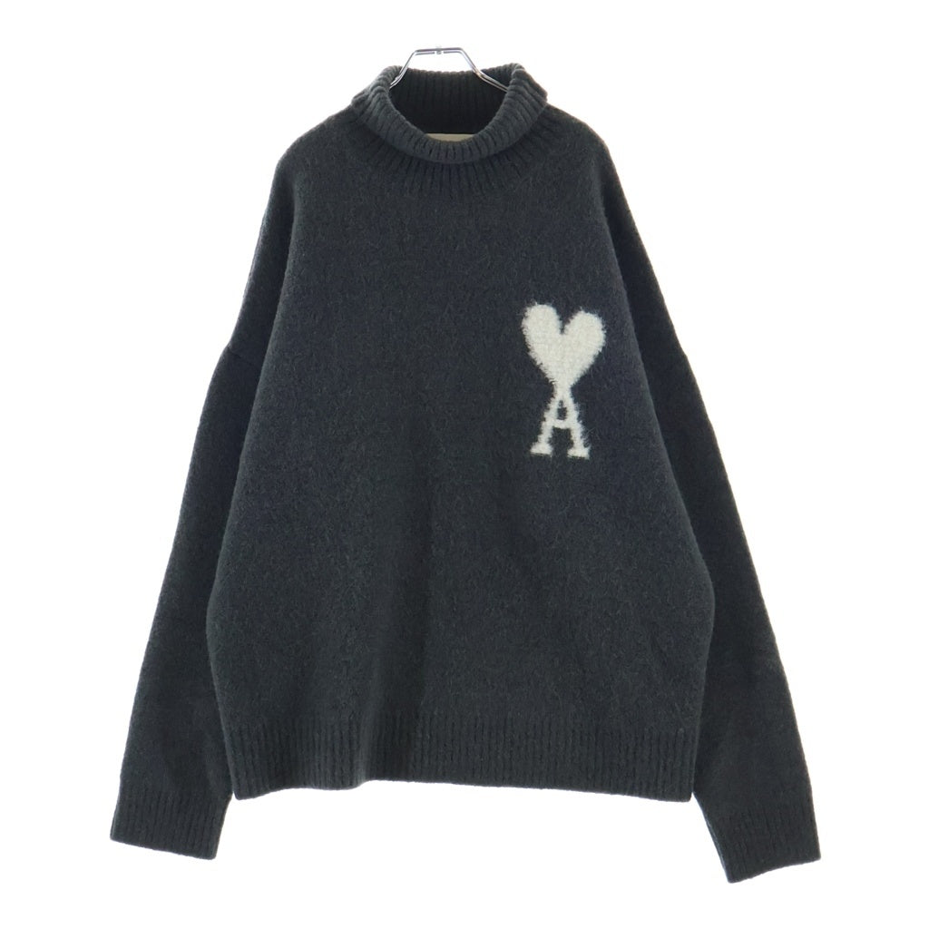 ami paris(アミパリス) ハートロゴ オーバーサイズ タートルネックセーター