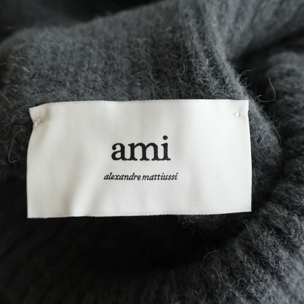 ami paris(アミパリス) ハートロゴ オーバーサイズ タートルネックセーター