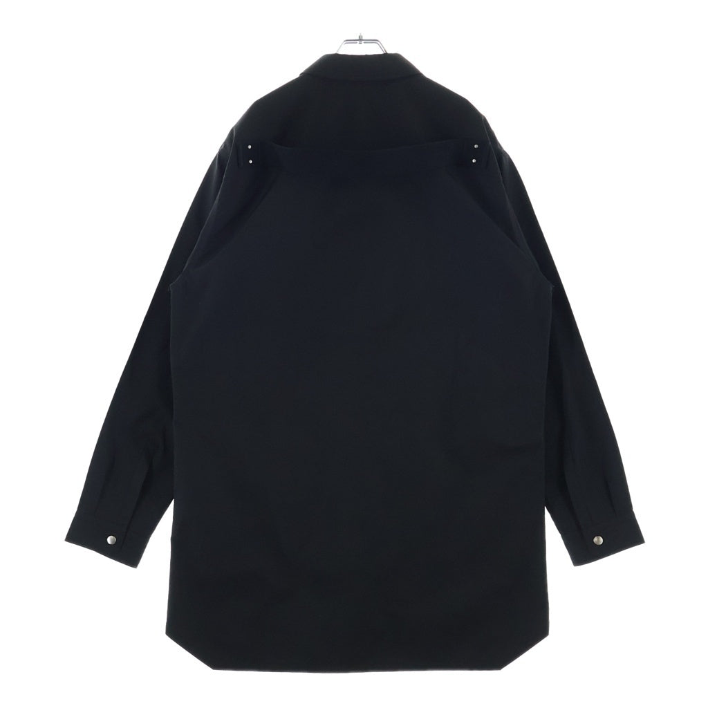 Rick Owens(リックオウエンス) OUTER SHIRT シャツ ジャケット バックベルト ブラック
