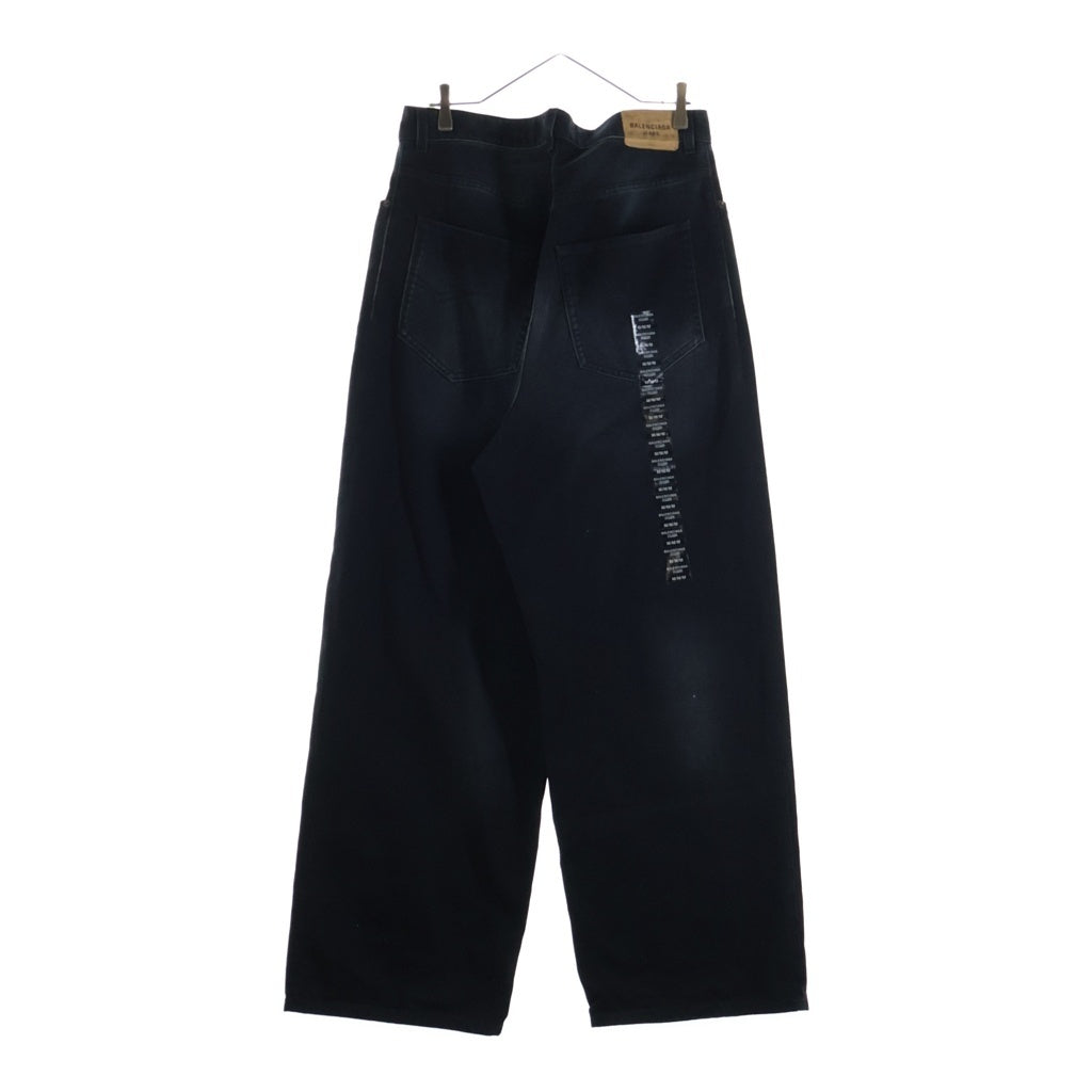 BALENCIAGA(バレンシアガ) Denim Size Sticker Baggy Pants ステッカー バギー ジーンズ ブラック 767977 TNW11
