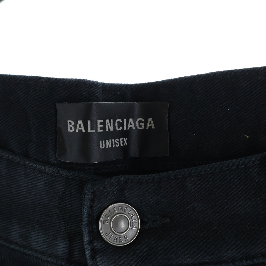 BALENCIAGA(バレンシアガ) Denim Size Sticker Baggy Pants ステッカー バギー ジーンズ ブラック 767977 TNW11