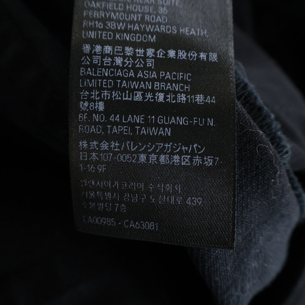 BALENCIAGA(バレンシアガ) Denim Size Sticker Baggy Pants ステッカー バギー ジーンズ ブラック 767977 TNW11