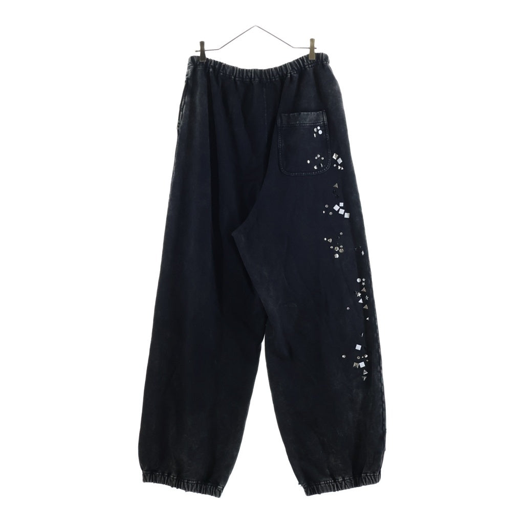 MAISON MIHARAYASUHIRO(メゾンミハラヤスヒロ) 25AW Embellished Bleached Pants エンベリッシュド ブリーチド スウェットパンツ ブラック A15PT563