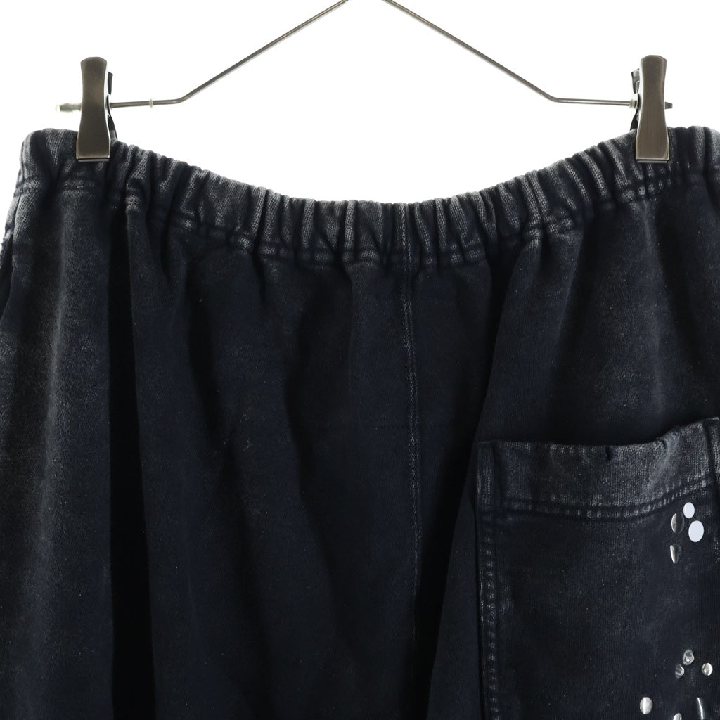 MAISON MIHARAYASUHIRO(メゾンミハラヤスヒロ) 25AW Embellished Bleached Pants エンベリッシュド ブリーチド スウェットパンツ ブラック A15PT563