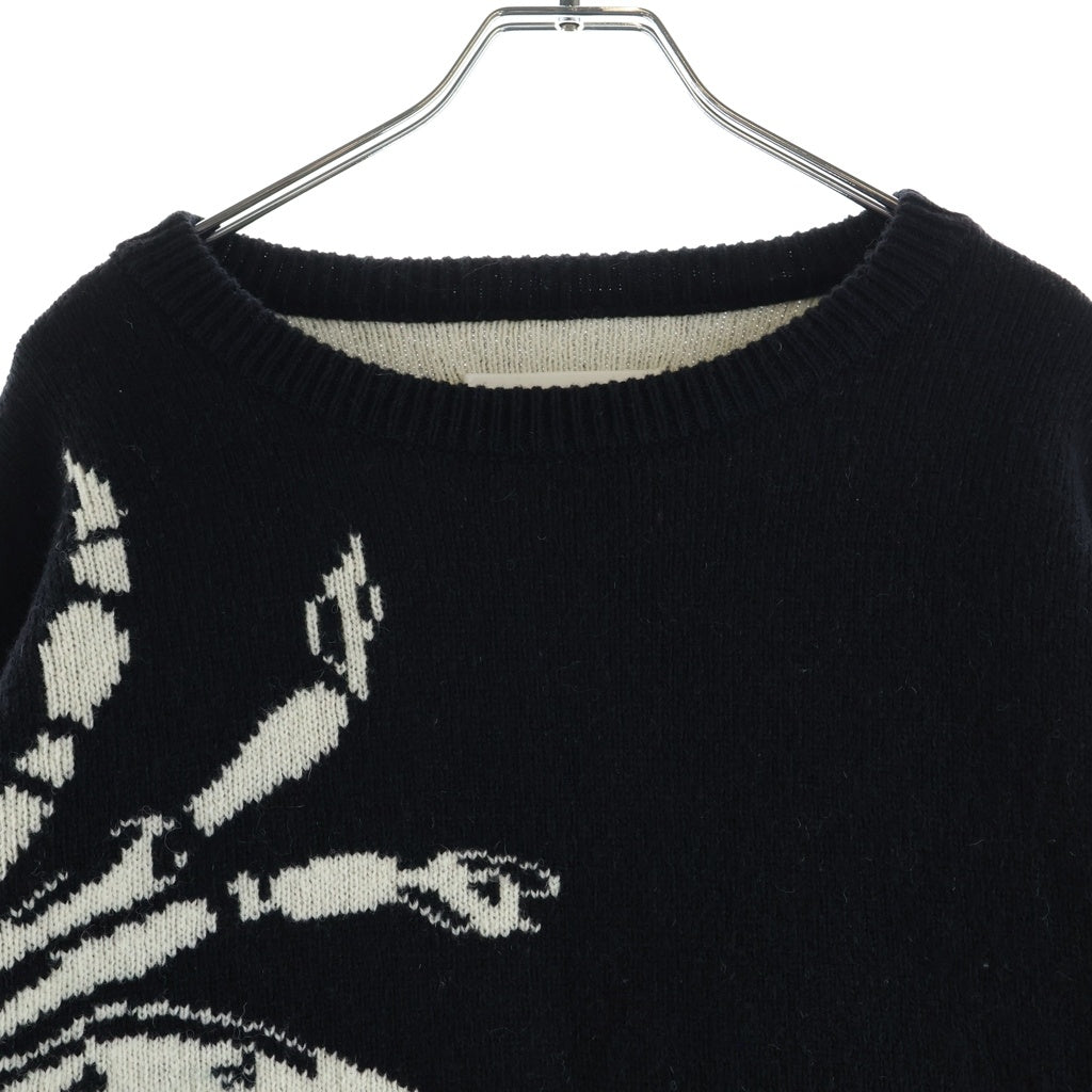 JIL SANDER(ジルサンダー) 星座モチーフ クルーネック セーター ニット ブラック/ホワイト J21GP0069