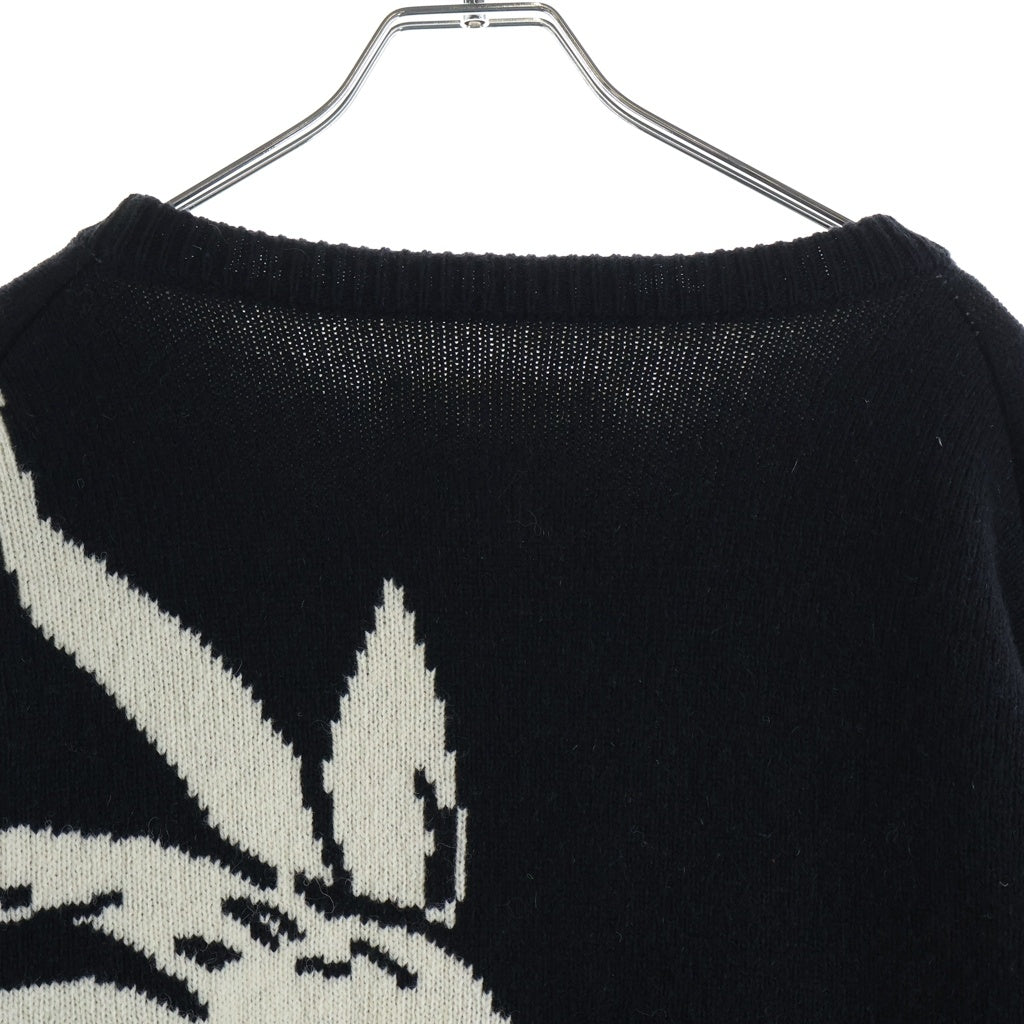 JIL SANDER(ジルサンダー) 星座モチーフ クルーネック セーター ニット ブラック/ホワイト J21GP0069