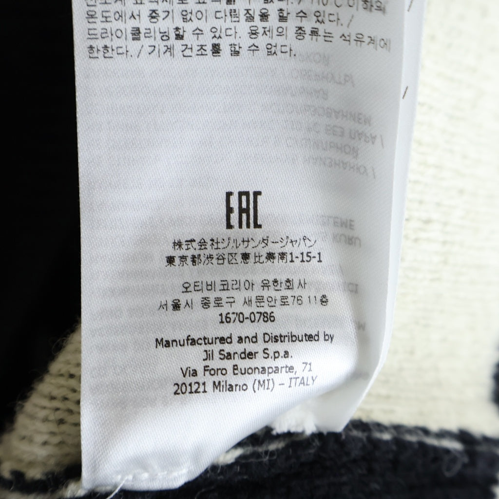 JIL SANDER(ジルサンダー) 星座モチーフ クルーネック セーター ニット ブラック/ホワイト J21GP0069