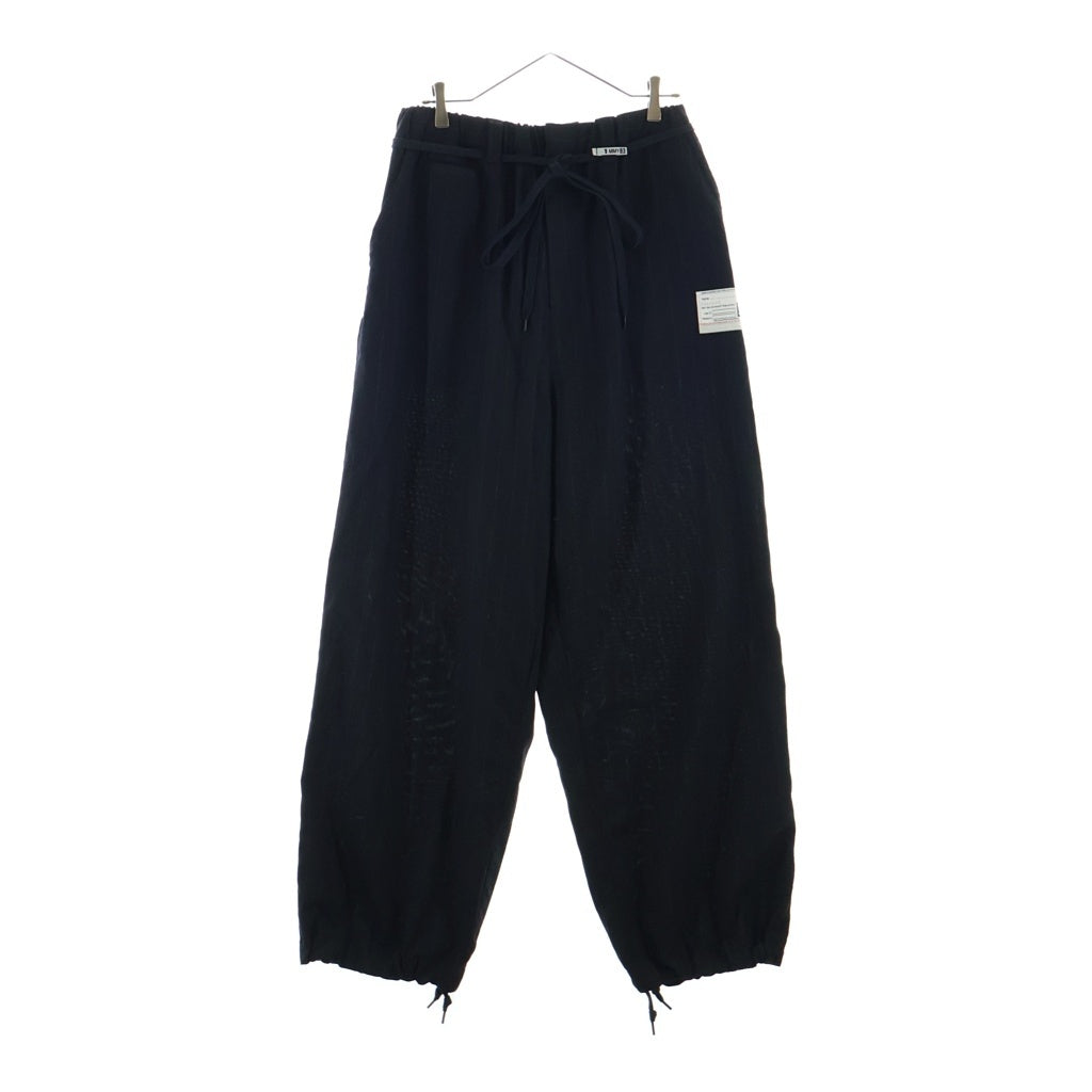 MAISON MIHARAYASUHIRO(メゾンミハラヤスヒロ) Wide Trousers ウールトラウザー パンツ ストライプ ブラック A14PT032