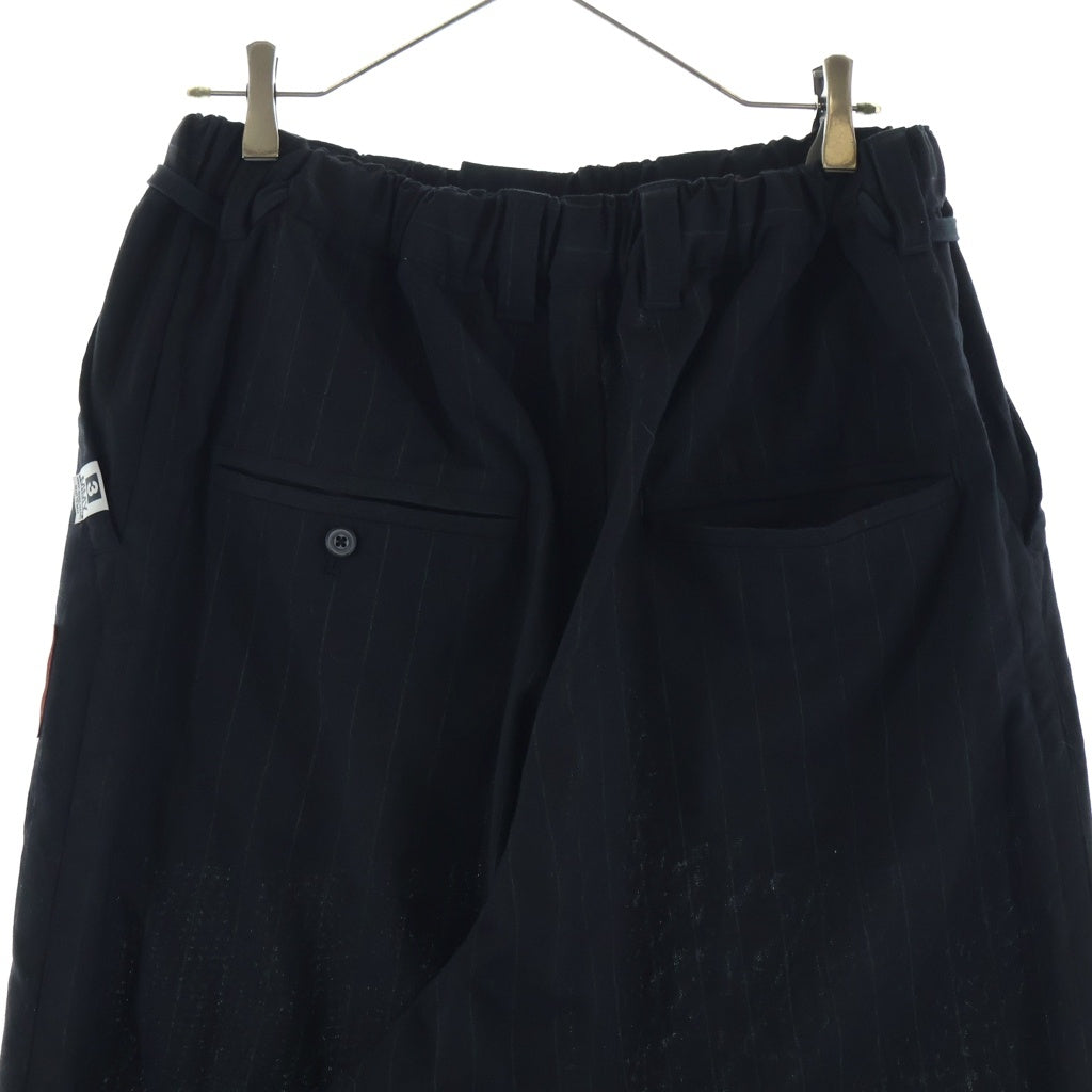 MAISON MIHARAYASUHIRO(メゾンミハラヤスヒロ) Wide Trousers ウールトラウザー パンツ ストライプ ブラック A14PT032