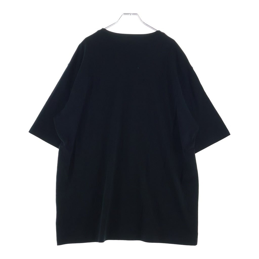 PRADA(プラダ) 23SS トライアングルロゴプレート クルーネック 半袖Tシャツ カットソー ブラック UJN861 S232 240