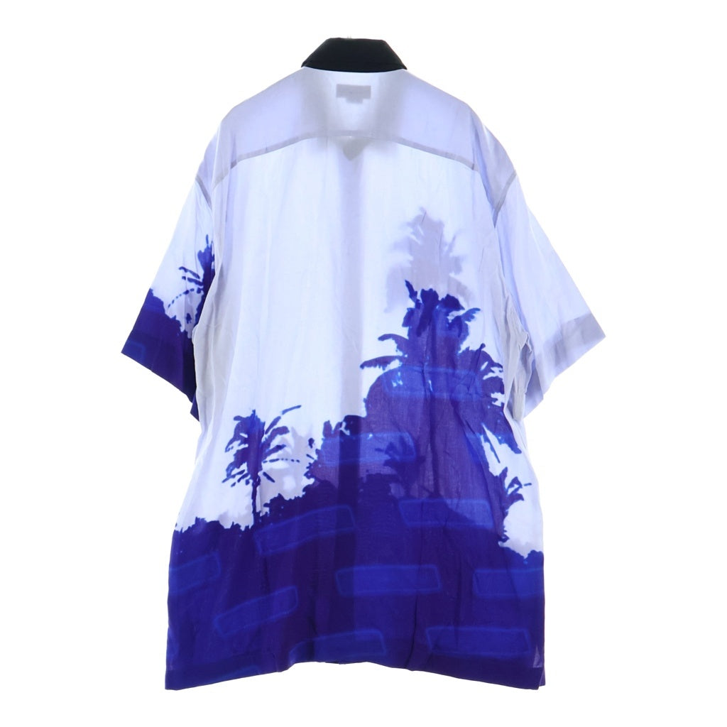 DRIES VAN NOTEN(ドリスヴァンノッテン) 21SS ×LEN LYE レンライ グラフィック レーヨン 半袖シャツ パープル 211-143