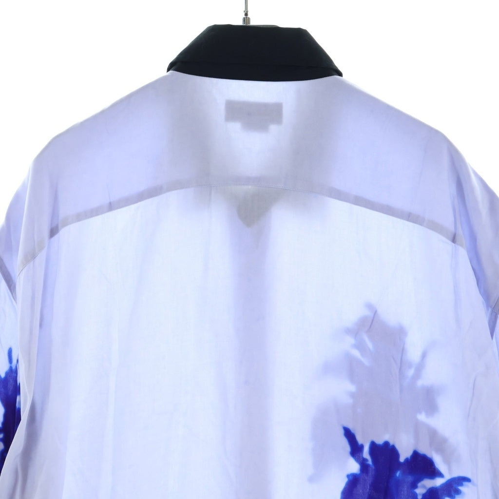 DRIES VAN NOTEN(ドリスヴァンノッテン) 21SS ×LEN LYE レンライ グラフィック レーヨン 半袖シャツ パープル 211-143