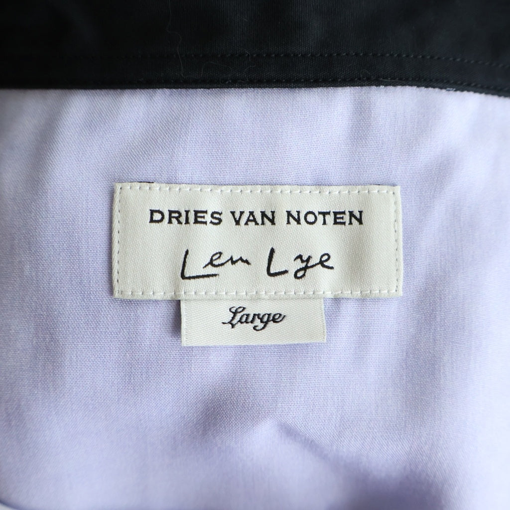 DRIES VAN NOTEN(ドリスヴァンノッテン) 21SS ×LEN LYE レンライ グラフィック レーヨン 半袖シャツ パープル 211-143