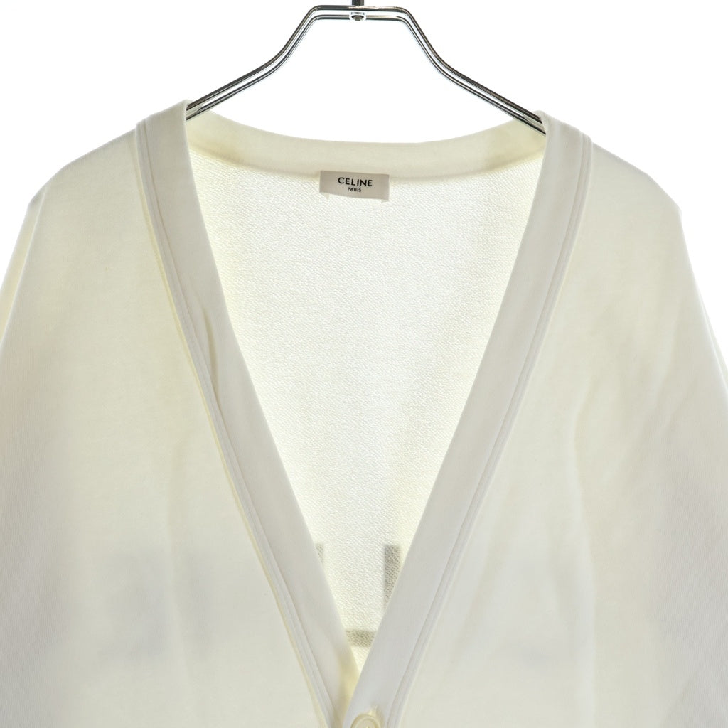 CELINE(セリーヌ) Oversized Cardigan In Cotton Fleece スウェットカーディガン ホワイト 2Y672670Q