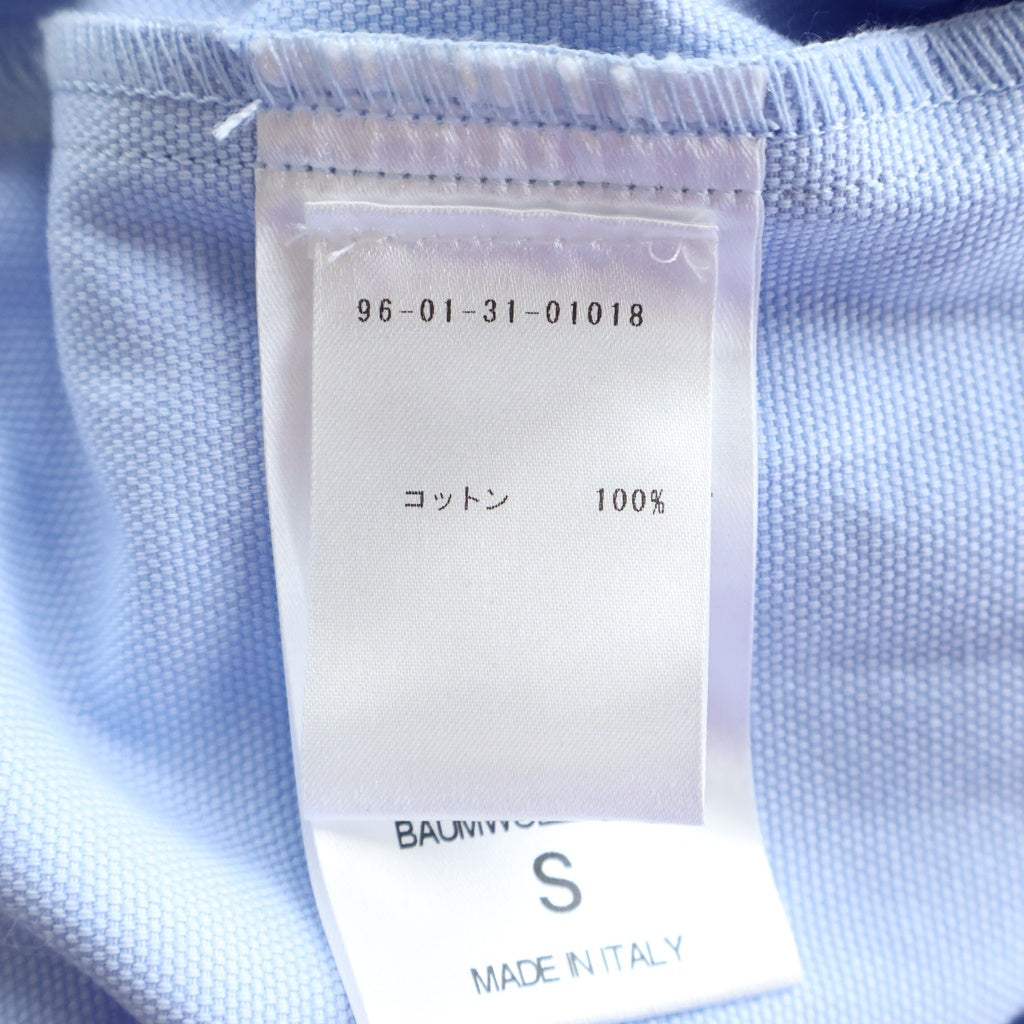 RAF SIMONS(ラフシモンズ) 23SS OVERSIZED DENIM SHIRT WITH LEATHER PATCH ロゴレザーパッチ デニムシャツ ライトブルー 231-M243