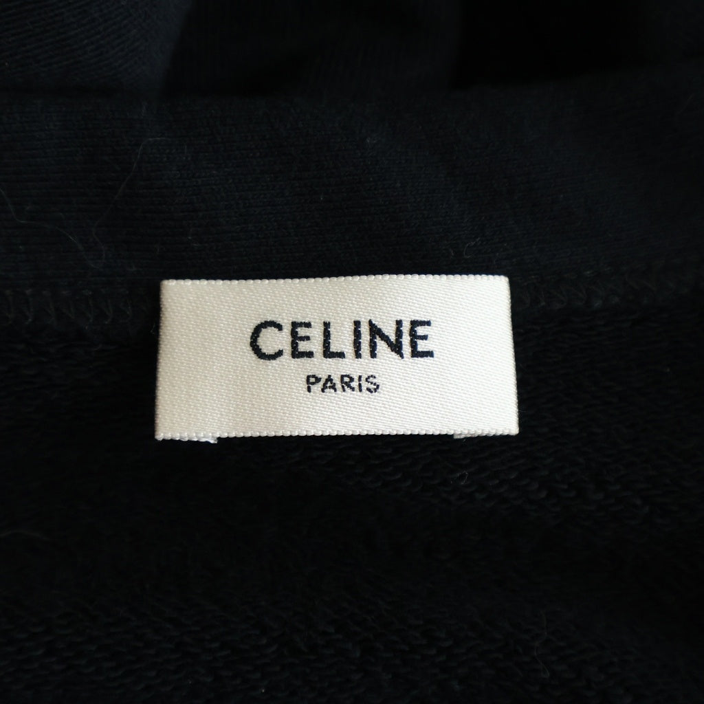CELINE(セリーヌ) 22SS Oversized Cardigan In Cotton Fleece バックロゴ コットン カーディガン ブラック 2Y672670Q