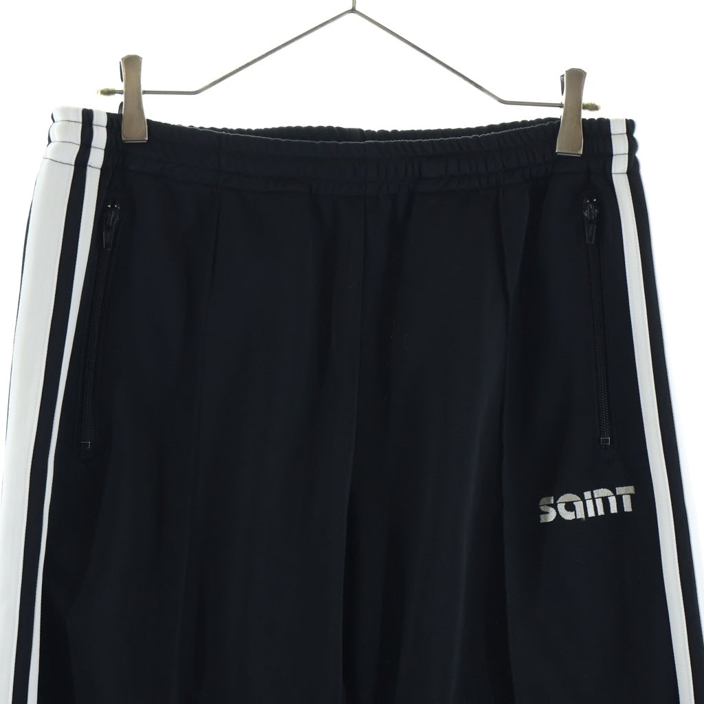 SAINT MICHAEL(セントマイケル) 24AW TRACK PANTS サイドライン トラックパンツ ブラック SM-YS1-0000-074