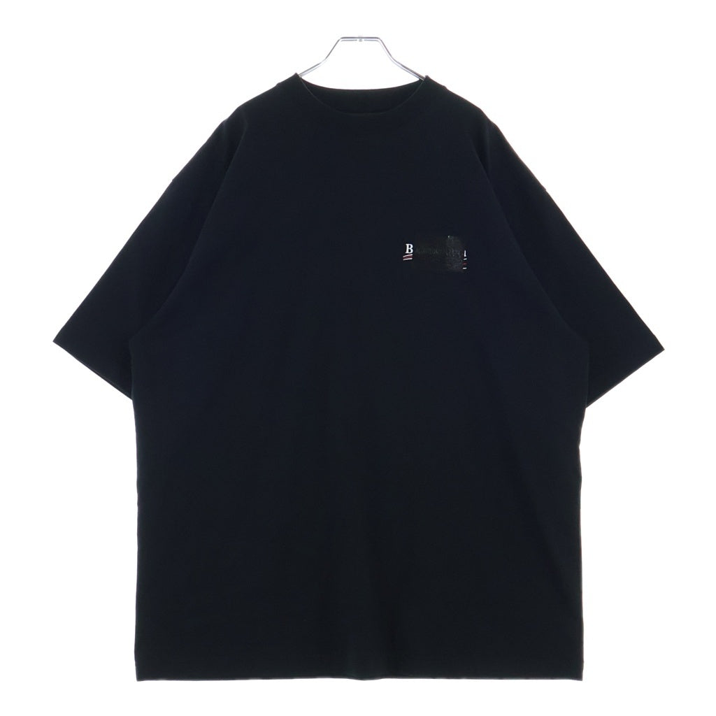 BALENCIAGA(バレンシアガ) 22SS Political Campaign Logo Gaffer Tee ポリティカル キャンペーン ロゴ ギャファー クルーネック 半袖Tシャツ ブラック 641675 TNVG1