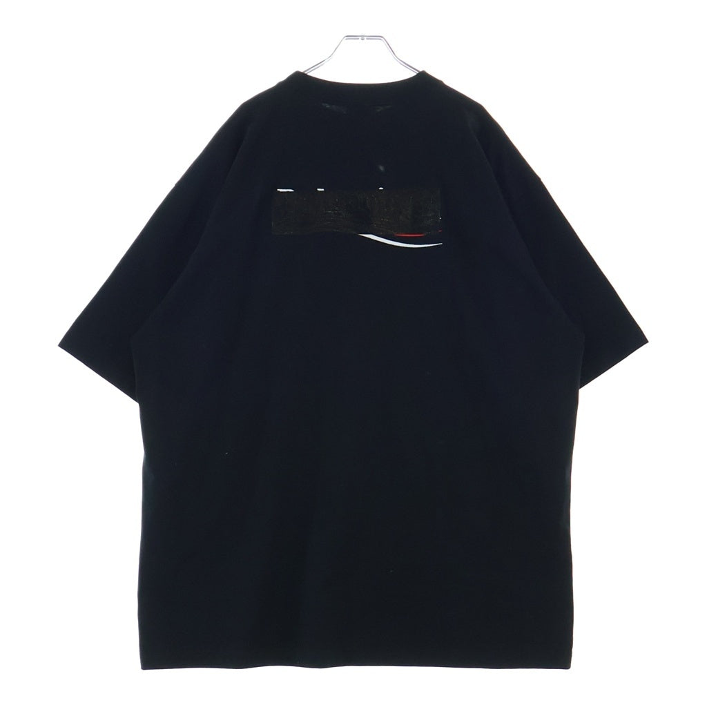 BALENCIAGA(バレンシアガ) 22SS Political Campaign Logo Gaffer Tee ポリティカル キャンペーン ロゴ ギャファー クルーネック 半袖Tシャツ ブラック 641675 TNVG1