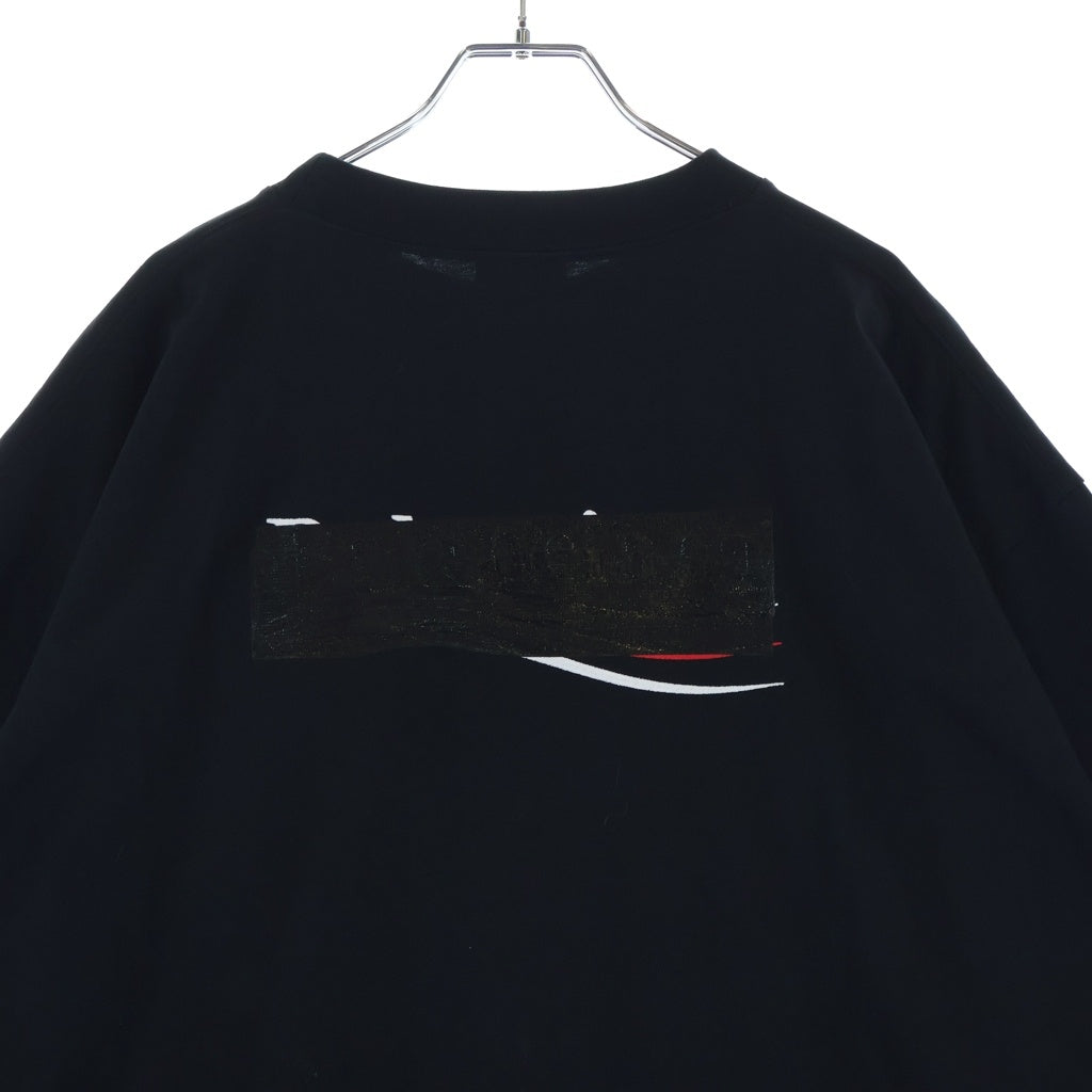 BALENCIAGA(バレンシアガ) 22SS Political Campaign Logo Gaffer Tee ポリティカル キャンペーン ロゴ ギャファー クルーネック 半袖Tシャツ ブラック 641675 TNVG1