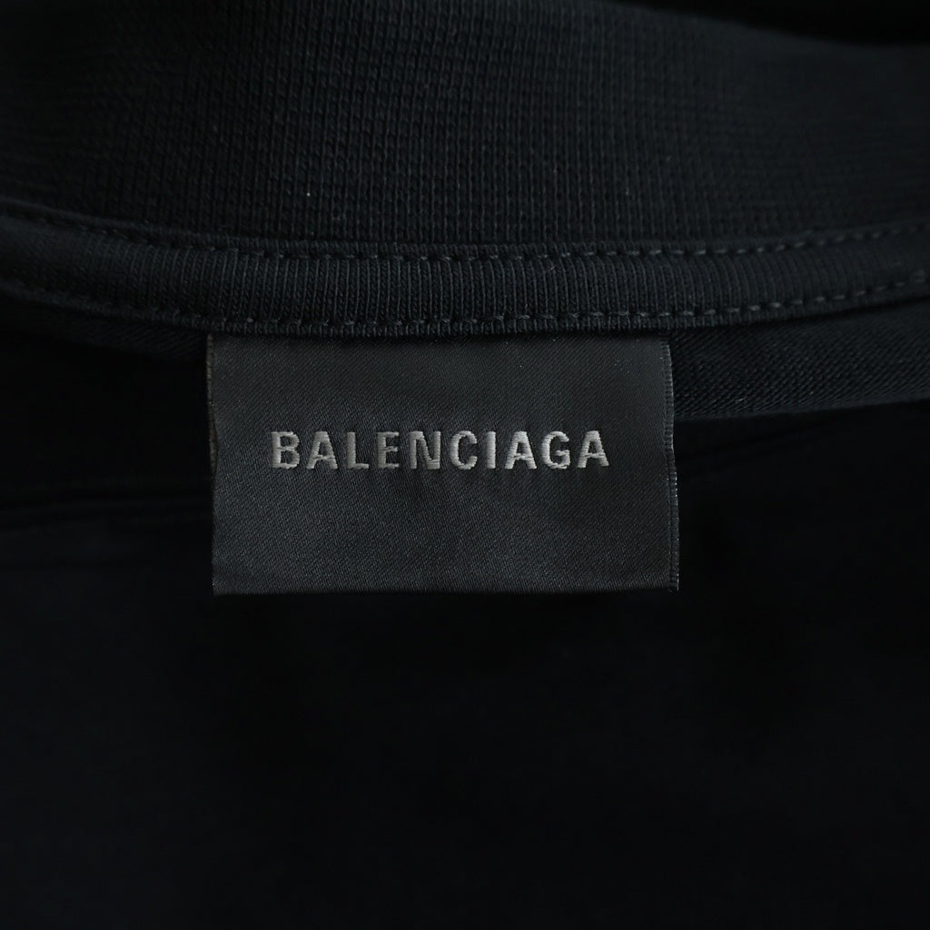 BALENCIAGA(バレンシアガ) 22SS Political Campaign Logo Gaffer Tee ポリティカル キャンペーン ロゴ ギャファー クルーネック 半袖Tシャツ ブラック 641675 TNVG1