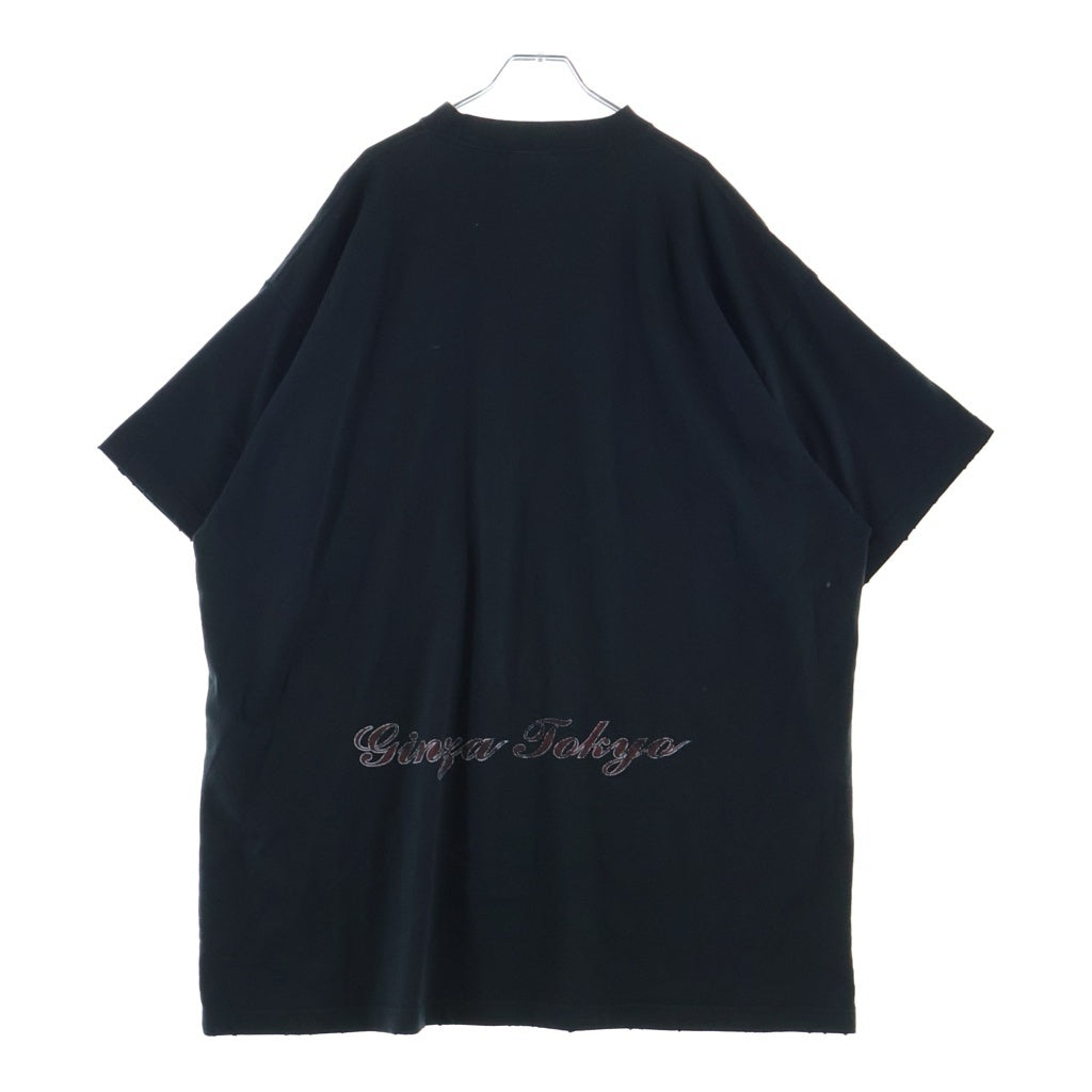 BALENCIAGA(バレンシアガ) 24SS GINZA STORE S/S TEE フロントプリント クルーネック 半袖Tシャツ ブラック 787349 TQV75