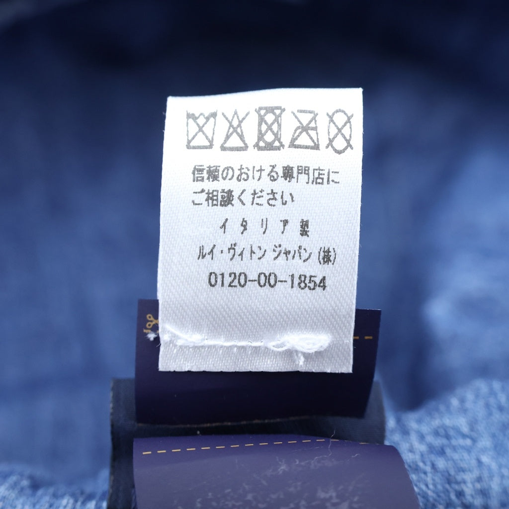 LOUIS VUITTON(ルイヴィトン) 25SS ダミエ リバーシブル ロゴ刺繍 コットン バケットハット インディゴ M5050L