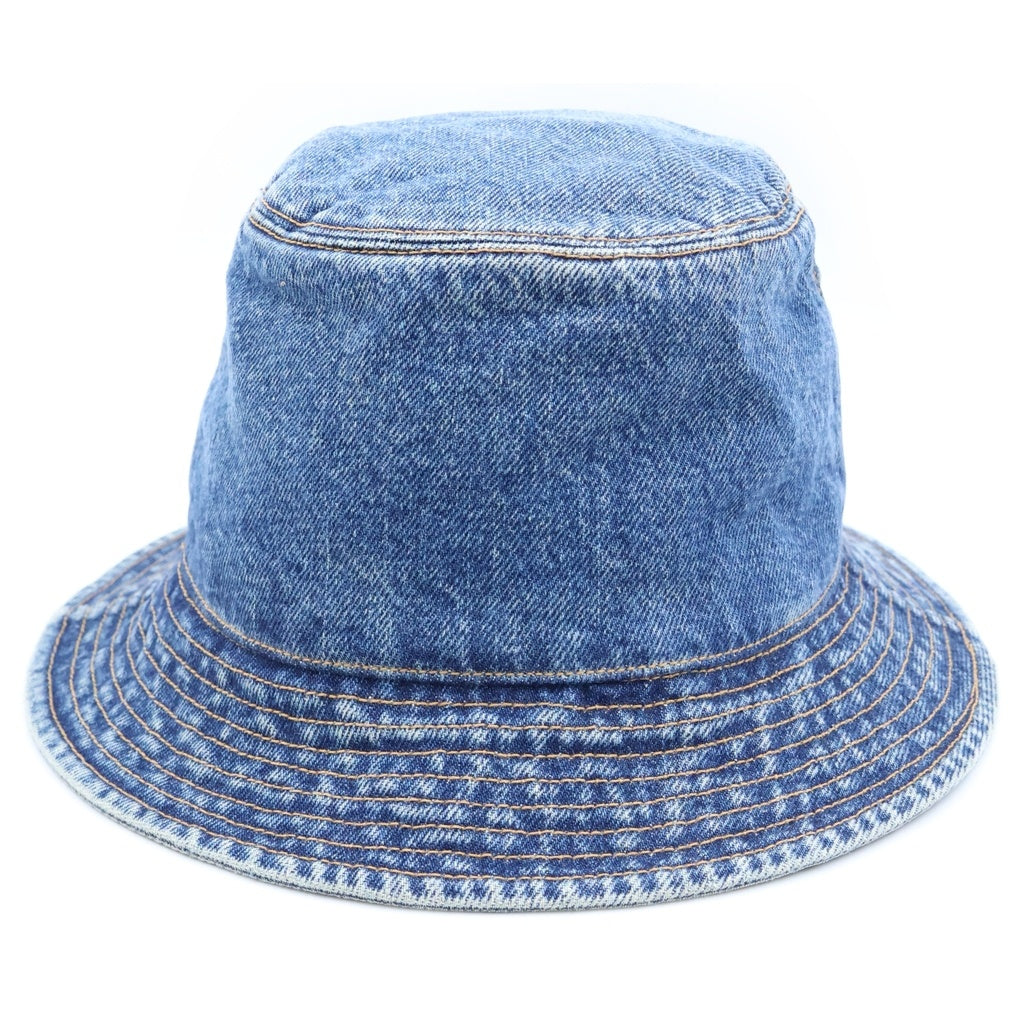 CELINE(セリーヌ) 22AW ロゴ刺繍 デニム バケットハット インディゴ 2AUO8930F