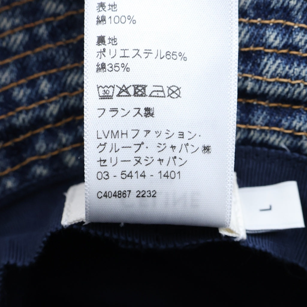 CELINE(セリーヌ) 22AW ロゴ刺繍 デニム バケットハット インディゴ 2AUO8930F