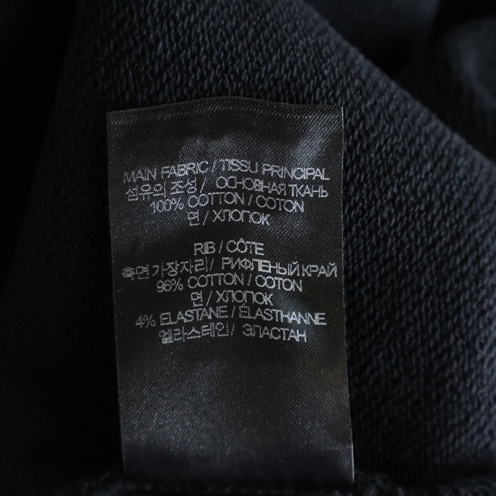 VETEMENTS(ヴェトモン) 24AW Woven Label Logo Hoodie ロゴ入り プルオーバーパーカー ブラック UA65HD280B