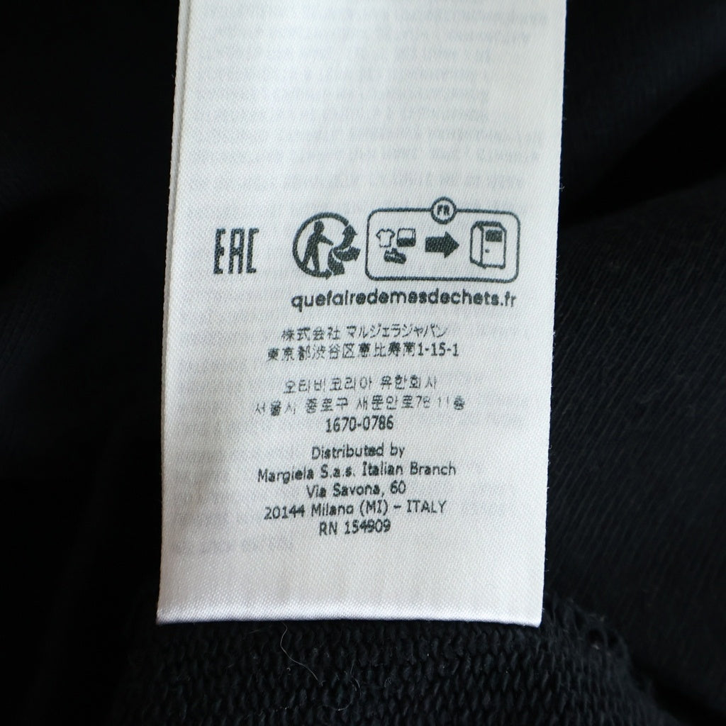 Maison Margiela(メゾンマルジェラ) 23SS カレンダー刺繍 コットン プルオーバーパーカー ブラック S50GU0202