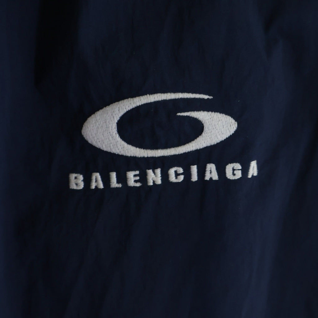 BALENCIAGA(バレンシアガ) Tracksuit Pants ロゴ刺繍 トラックスーツ ナイロンパンツ ネイビー 814576 TR032