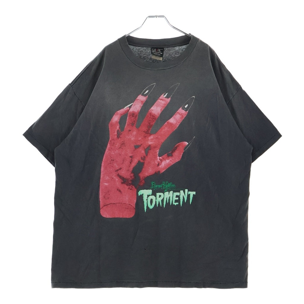 SAINT MICHAEL(セントマイケル) 23SS DEVIL HND TEE デビルハンド 半袖カットソー Tシャツ ブラック SM-S23-0000-003